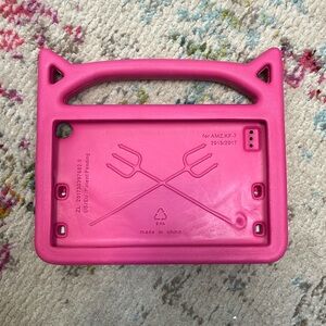 Amazon Fire 7 Tablet Foam Case Holder with Kitty Ears - Pink